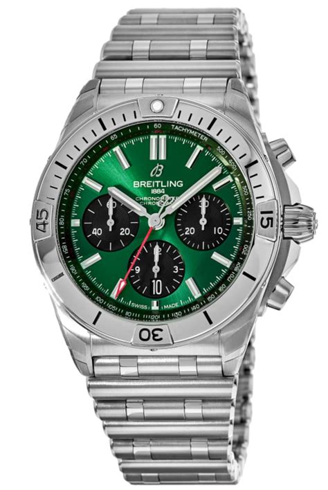 breitling chronomat dial|breitling green dial chronograph.